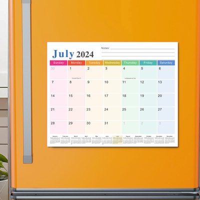 종이 월간 보기 레이아웃 사용자 지정 벽 달력