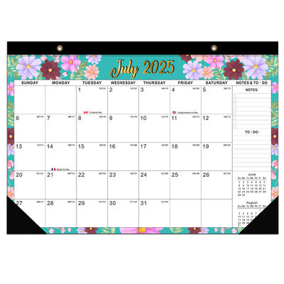 12월 말 월별 화려한 종이 타입과 풀 컬러 인쇄가 있는 맞춤형 벽화 달력