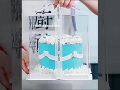 고품질, 환경 친화적 인 프리미엄 맑은 케이크 패키지. 디저트 를 전시 하십시오!