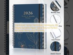 Hardcover Spiral Hardcover Notebook 100 Pages Durable Paper Spiral Bound Perfect for Note Taking and Planning