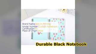 검은색 나선형 노트북 내구성이 뛰어난 하드커버 스케치 노트