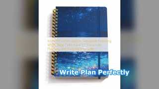 나선형 노트북 블랙 하드커버 저널 플래너